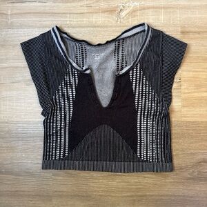 Out From Under Black and Gray Women's Top Size M/L